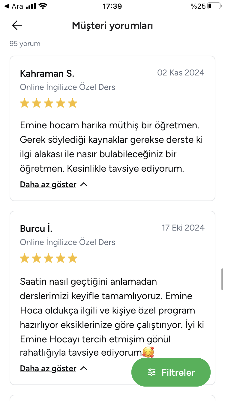 Online İngilizce Dersi - Emine Kilimci - Resim