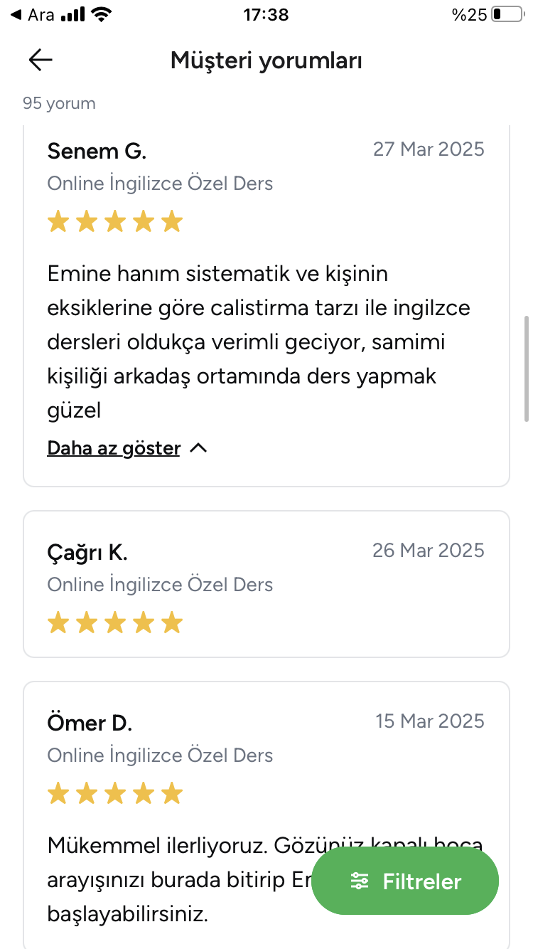 Online İngilizce Dersi - Emine Kilimci - Resim