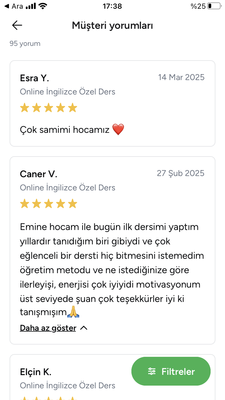 Online İngilizce Dersi - Emine Kilimci - Resim