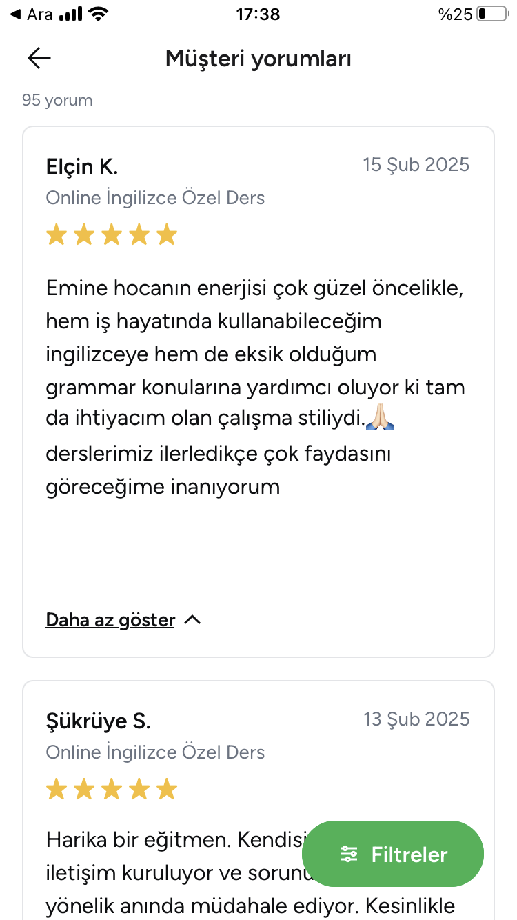 Online İngilizce Dersi - Emine Kilimci - Resim