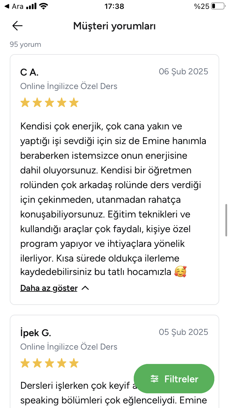 Online İngilizce Dersi - Emine Kilimci - Resim