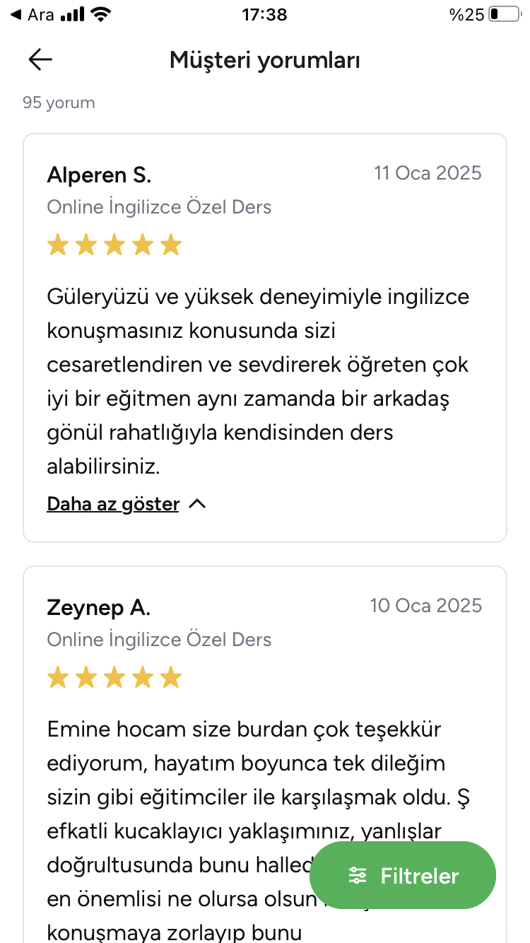 Online İngilizce Dersi - Emine Kilimci - Resim