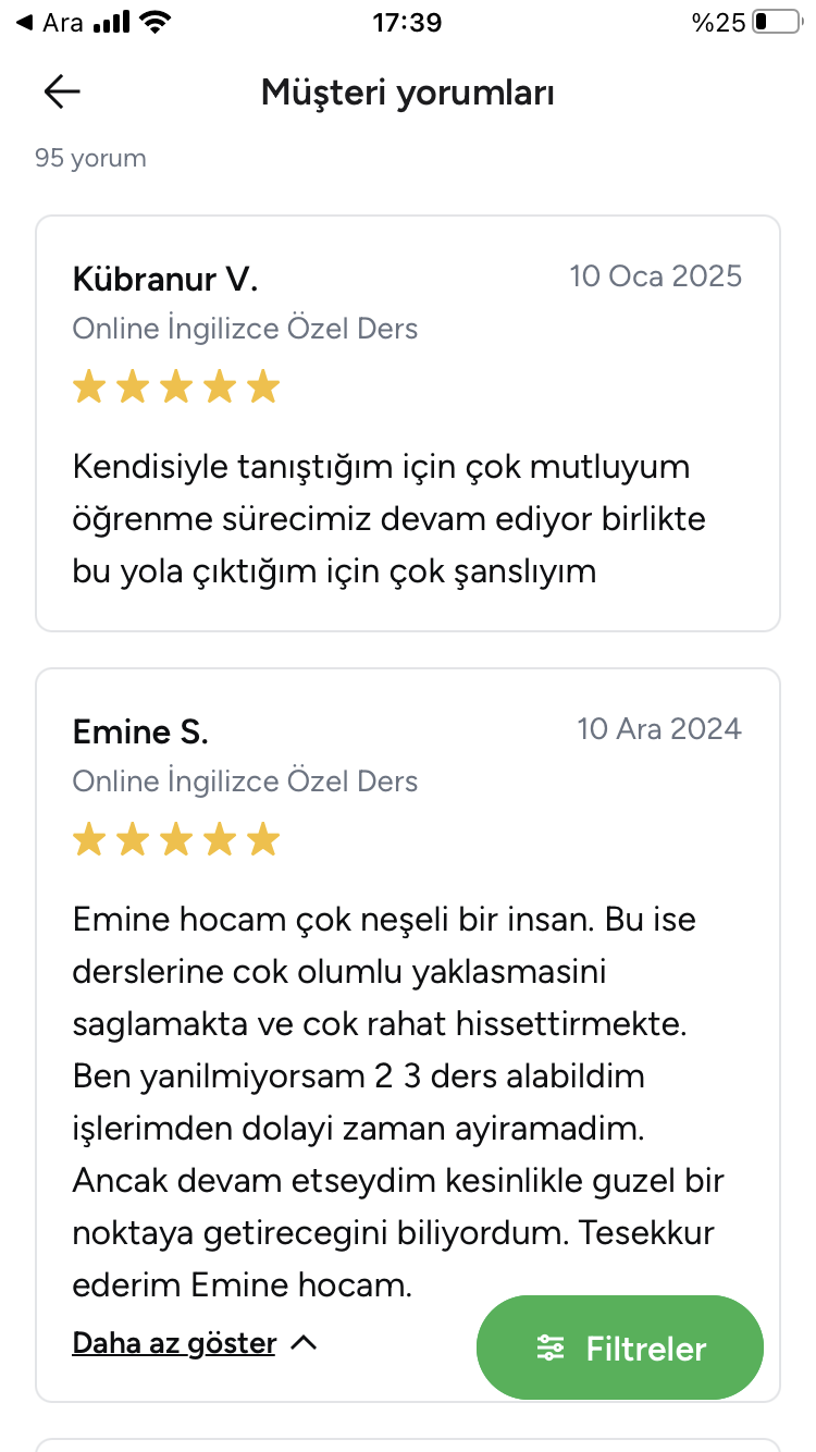Online İngilizce Dersi - Emine Kilimci - Resim